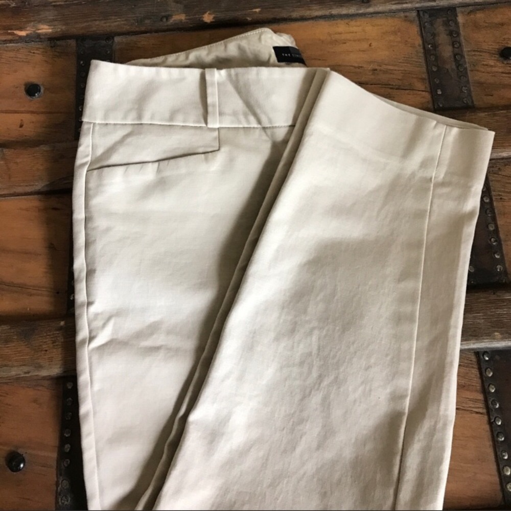 The Limited tan beige skinny ankle crop pants